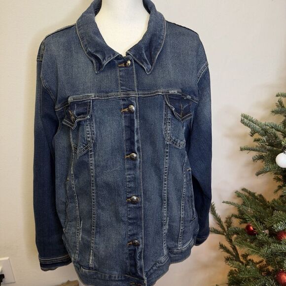 Torrid Blue Jean Denim Jacket Blue Size 3 - Picture 10 of 12